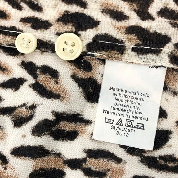 J. Crew “The Perfect Shirt” Long Sleeve 100% Cotton Leopard Print Shirt Size S - Picture 8 of 12